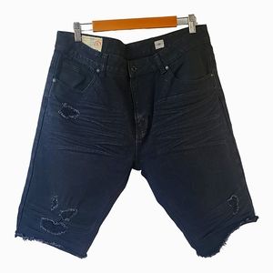 Men's Smoke Rise Black Distressed Jean Shorts Size 38